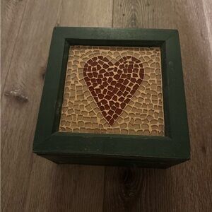 Green Box with Heart Mosaic